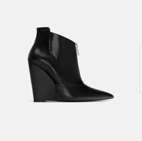 zara zip ankle boots